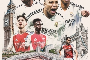 竞技体育-皇马发布客战枪手海报：姆巴佩领衔罗德里戈、卡马文加三人出镜